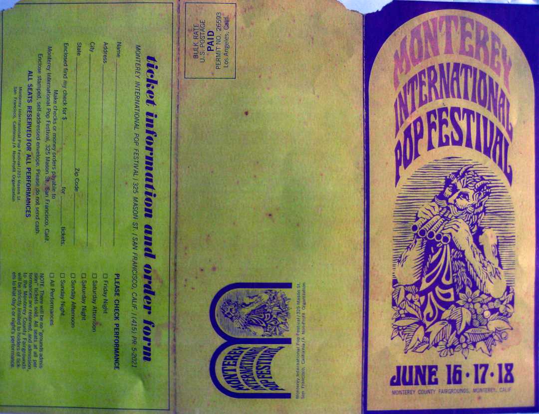 Front of the Monterey Pop Festival Program